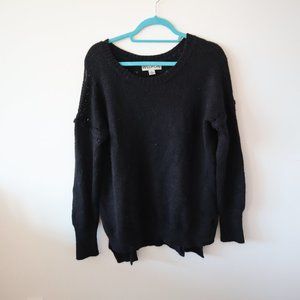 Wildfox Distressed Black Sweater - Small